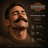 Manmane " The Woodsy one "'Tash taming' Moustache wax 15g
