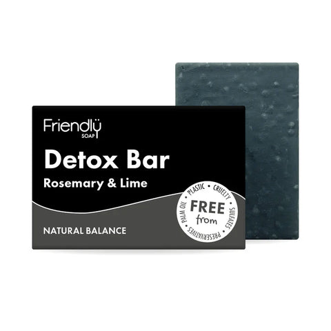 Friendly Soap Rosemary , Lime and Charcoal Detox Wash Bar
